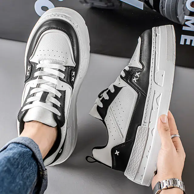 超纤皮 潮流时尚百搭简约厚底显高学院风皮面休闲 低帮 经典板鞋 男款