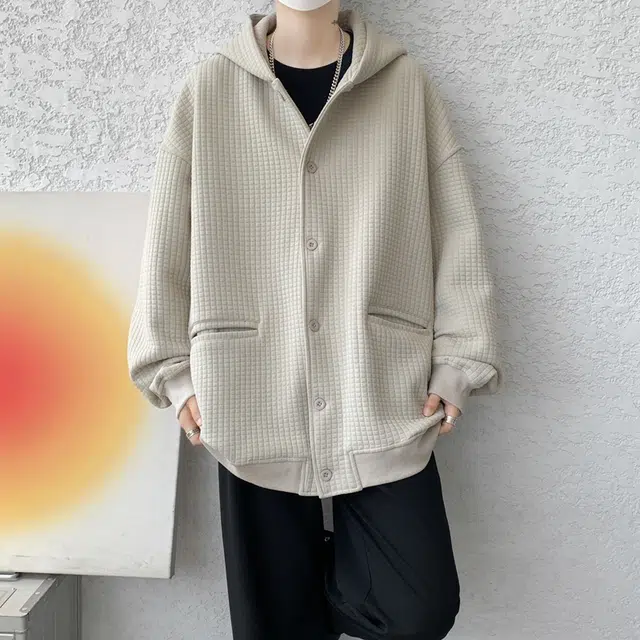 零氏 港风纯色简约设计连帽重磅秋冬加厚休闲开衫外套卫衣 男女同款