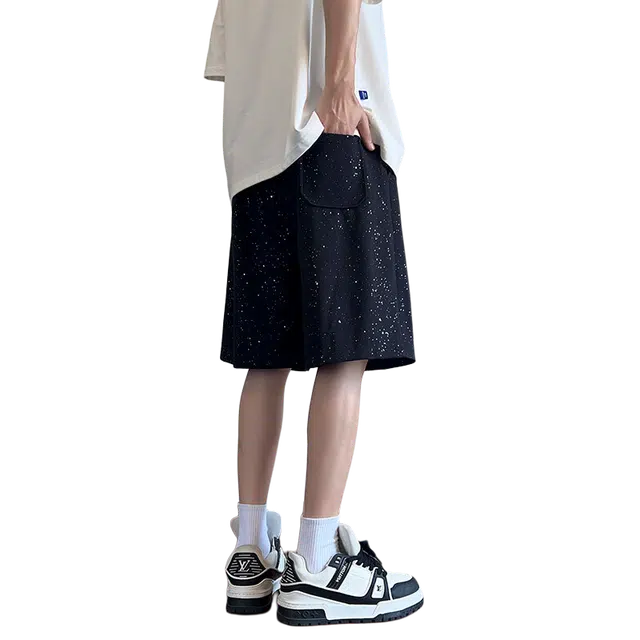零氏 美式高街满天星斑点满印星星运动百搭休闲短裤 男女同款