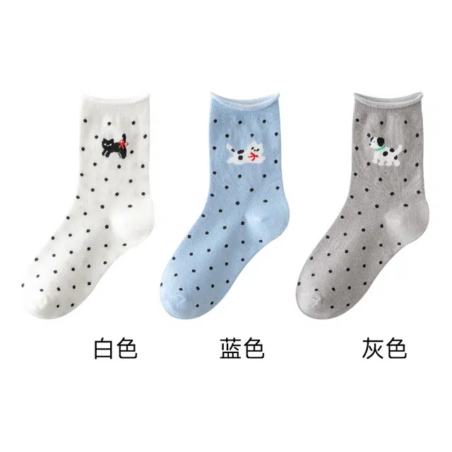 恒源祥 卡通舒适透气吸湿排汗中筒袜 女款 组合装