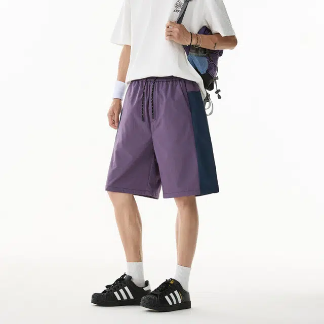 欧路得 户外撞色防泼水运动青少年轻薄透气五分裤休闲短裤 男款