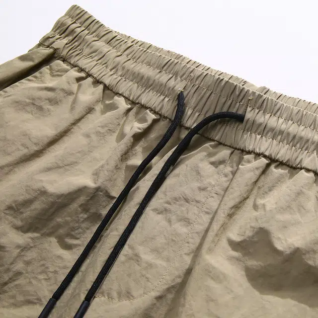 欧路得 刺绣薄款速干运动宽松沙滩五分休闲短裤 男款