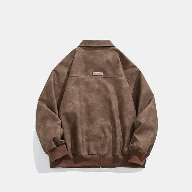 欧路得 美式潮牌高街痞帅宽松休闲飞行机车长袖夹克外套 男款