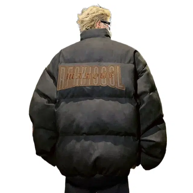 玉儿恋 复古美式宽松秋冬加厚保暖长袖棉服 男款