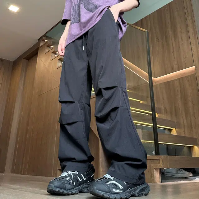 玉儿恋 薄款宽松速干直筒百搭休闲裤 男款