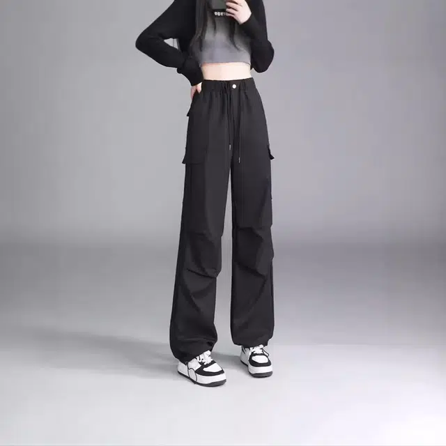 玉儿恋 美式时尚休闲宽松阔腿工装裤 女款