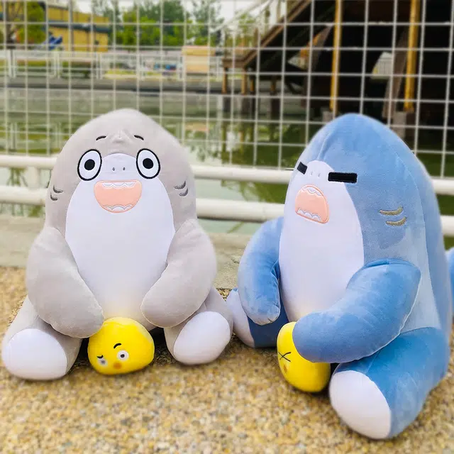 爱冰清 创意鲨鱼鸡 鲨了扒鸡 创意搞笑鲨鱼 玩偶 毛绒公仔