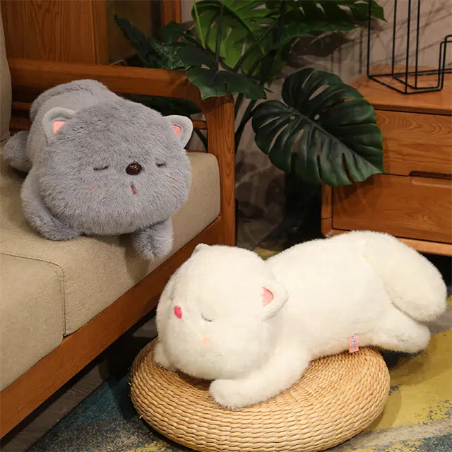 爱冰清 团团猫 小奶猫 猫咪抱枕 安抚哄睡 玩偶 毛绒公仔