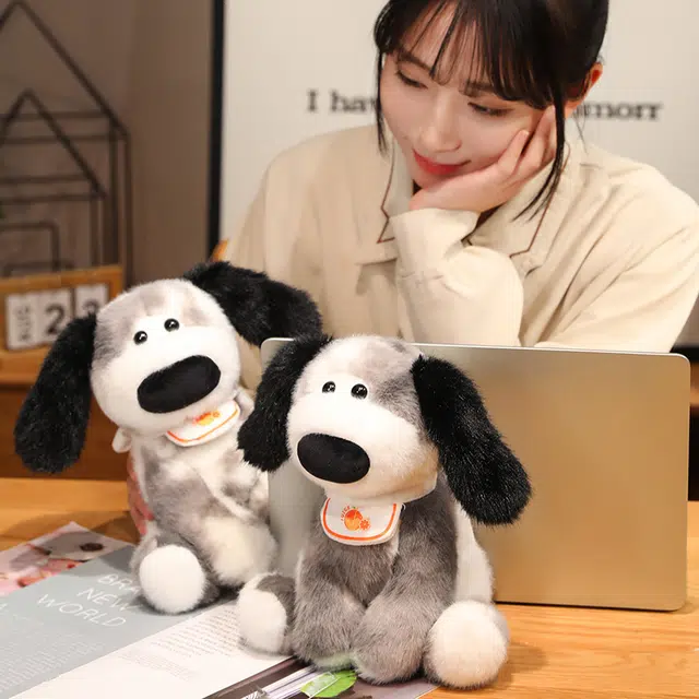 爱冰清 呆萌犬 超可爱狗狗花犬 玩偶 毛绒公仔