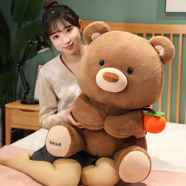 爱冰清 柿柿如意 小熊 呆萌泰迪熊 玩偶 毛绒公仔