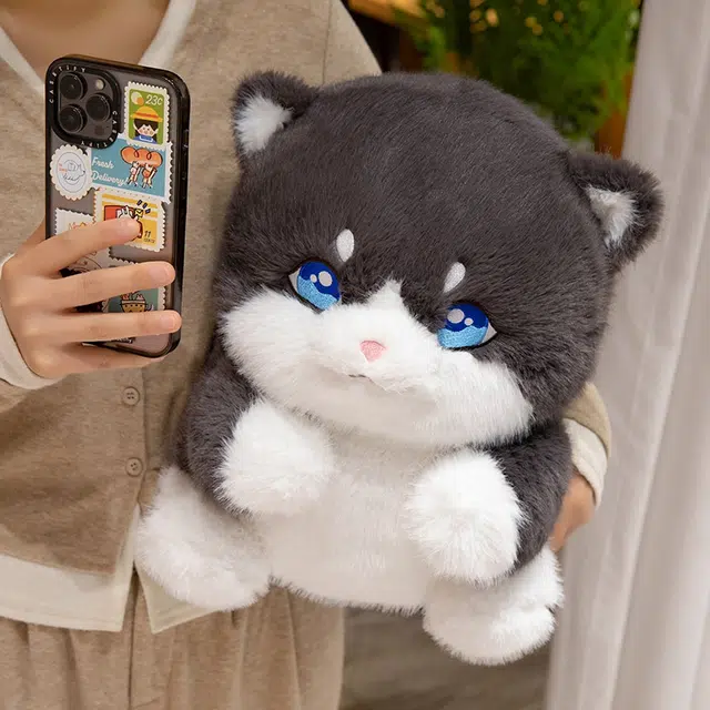 爱冰清 可爱呆萌肥崽 墩墩猫 安抚小猫 玩偶 毛绒公仔
