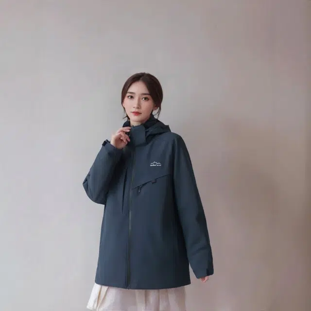 雅鹿 都市机能纯色保暖宽松休闲百搭连帽加厚防风羽绒服 男女同款