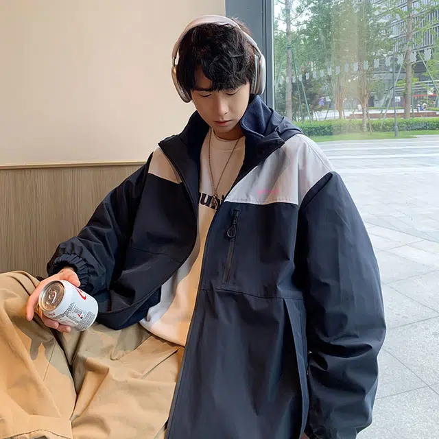 雅鹿  户外登山纯色三合一山系简约保暖拼色连帽长袖宽松休闲山系  防水防泼水防风冲锋衣 男女同款
