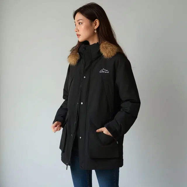 雅鹿 简约舒适百搭宽松休闲学院风连帽拉链保暖羽绒服 男女同款
