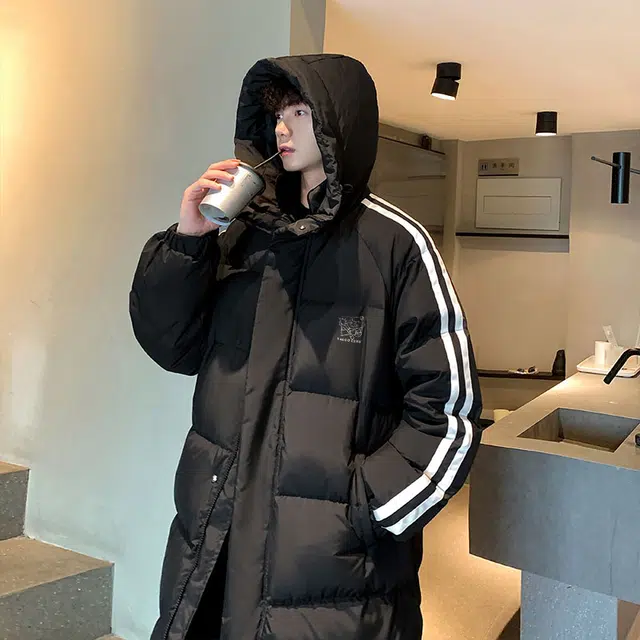 雅鹿 日系新潮基础款纯色防风保暖连帽羽绒服 男女同款