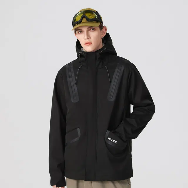 雅鹿  韩版机能登山徒步保暖宽松透气百搭  防水防风防泼水防雨冲锋衣 男女同款