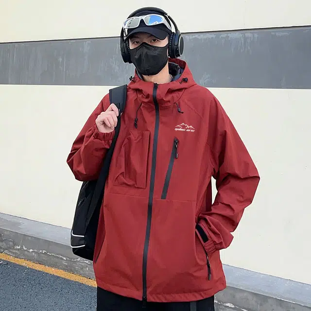 雅鹿  山系系列 机能登山徒步防风防水透气保暖抓绒内胆可拆卸三合一连帽耐磨 冲锋衣 男女同款