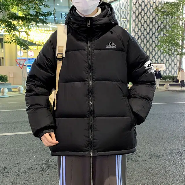 雅鹿 高蓬松暖绒系列加厚保暖基础款户外防风抗寒舒适柔软防钻绒连帽面包羽绒服 男女同款