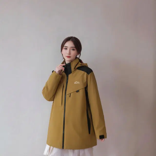 雅鹿 都市机能纯色保暖宽松休闲百搭连帽加厚防风羽绒服 男女同款