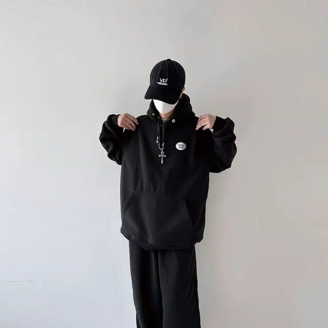 雅鹿 美式基础款摇粒绒品牌字母印花休闲宽松大码落肩重磅美式复古青少年无性别主义连帽卫衣 男女同款