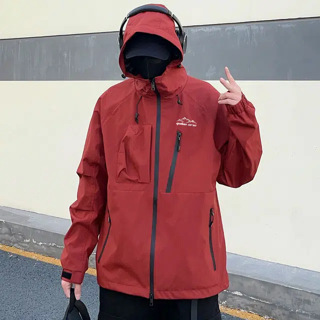 雅鹿  山系系列 机能登山徒步防风防水透气保暖抓绒内胆可拆卸三合一连帽耐磨 冲锋衣 男女同款