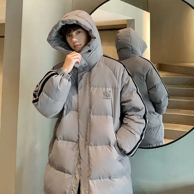 雅鹿 日系新潮基础款纯色防风保暖连帽羽绒服 男女同款