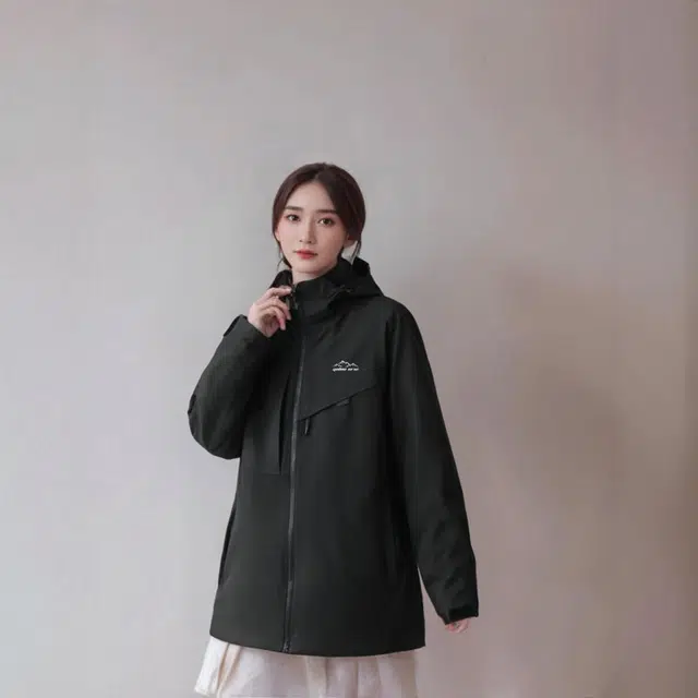 雅鹿 都市机能纯色保暖宽松休闲百搭连帽加厚防风羽绒服 男女同款
