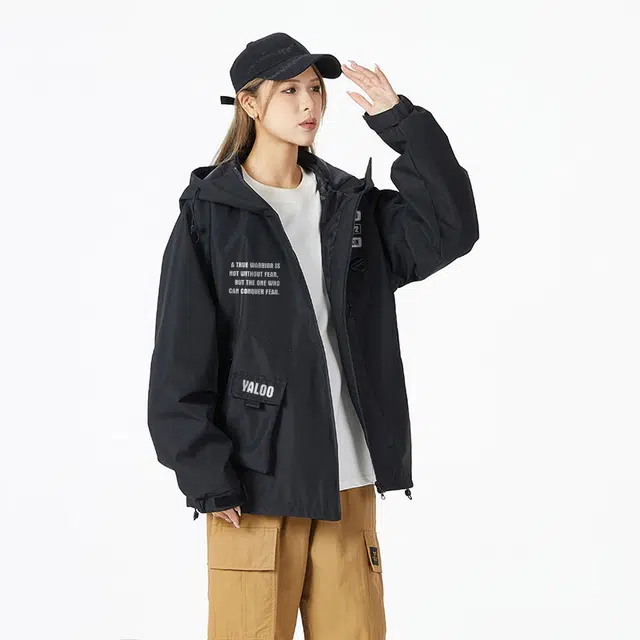 雅鹿  山系户外登山徒步远足旅游露营百搭设计宽松舒适  防风防寒冲锋衣 男女同款