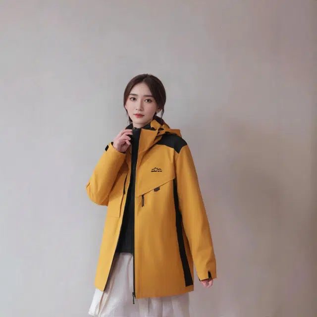 雅鹿 都市机能纯色保暖宽松休闲百搭连帽加厚防风羽绒服 男女同款