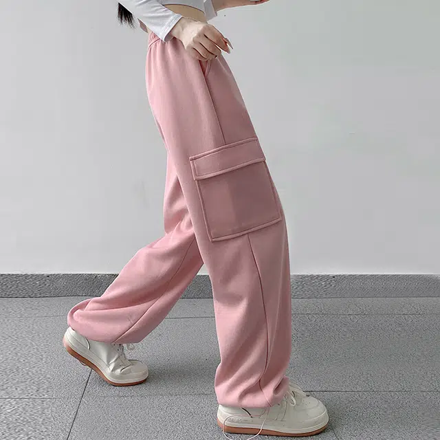 犸凯奴 高腰垂感宽松直筒休闲裤 女款