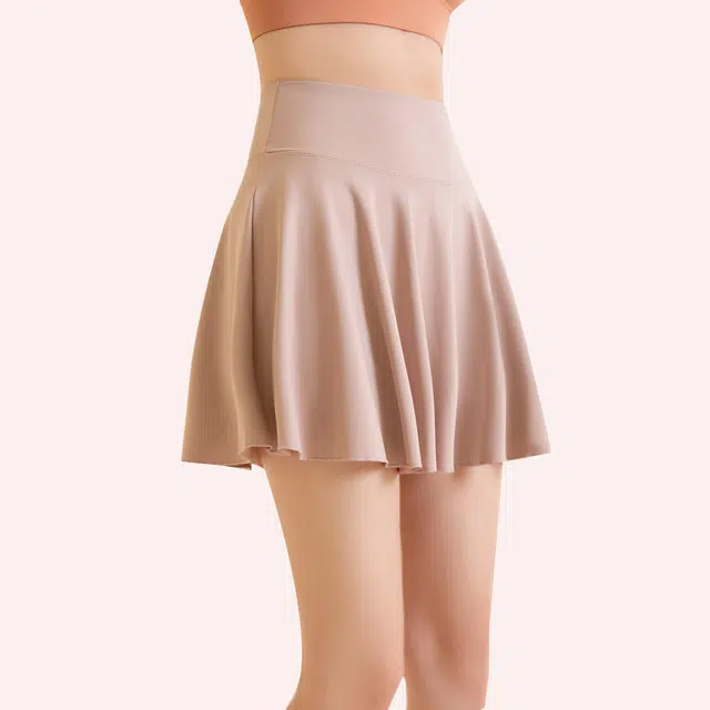 犸凯奴 纯色高腰修身休闲短裙 女款