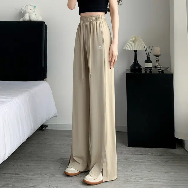 犸凯奴 宽松阔腿舒适垂感防晒长裤休闲裤 女款