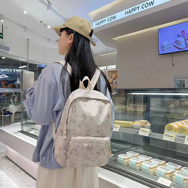 如意士 时尚潮流国风大容量高颜值小众设计书包 尼龙 双肩包 常规 男女同款情侣款 多色