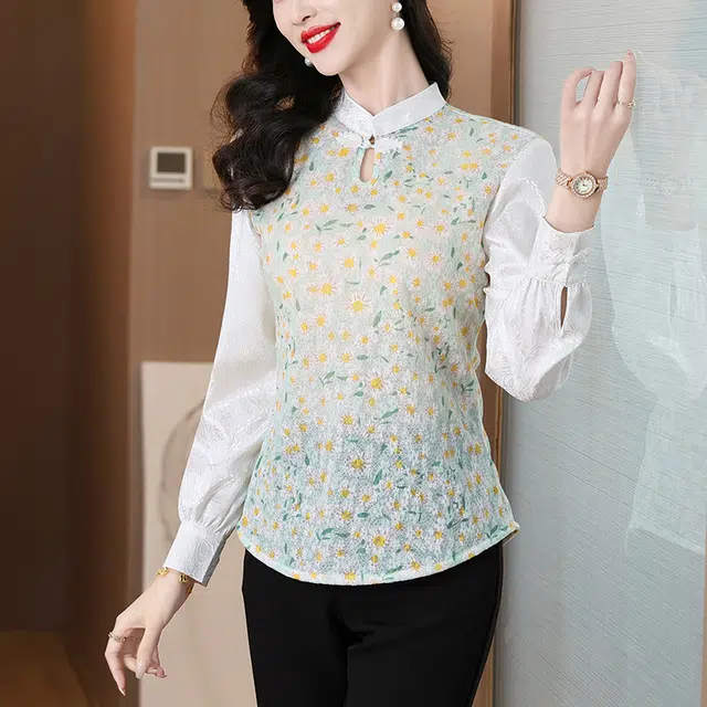 缪斯的诱惑 时尚复古简约盘扣设计优雅气质柔软亲肤轻盈透气修身显瘦柔顺舒适百搭精致上衣卫衣 女款