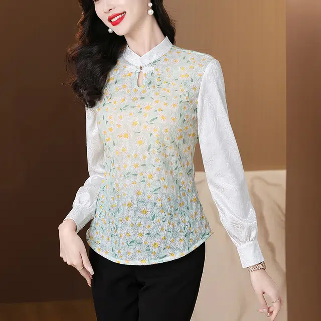 缪斯的诱惑 时尚复古简约盘扣设计优雅气质柔软亲肤轻盈透气修身显瘦柔顺舒适百搭精致上衣卫衣 女款