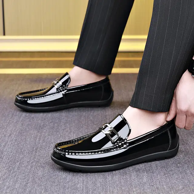 二层牛皮 舒适耐磨软底百搭 豆豆鞋 男款 经典黑色