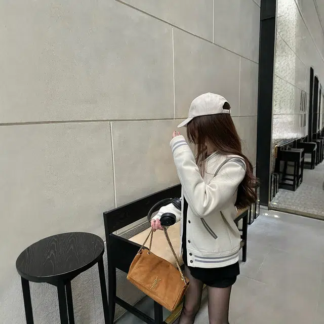 费尔岛上的猫  复古高街日系学院风撞色立领棒球领长袖秋冬百搭款棒球服 男女同款