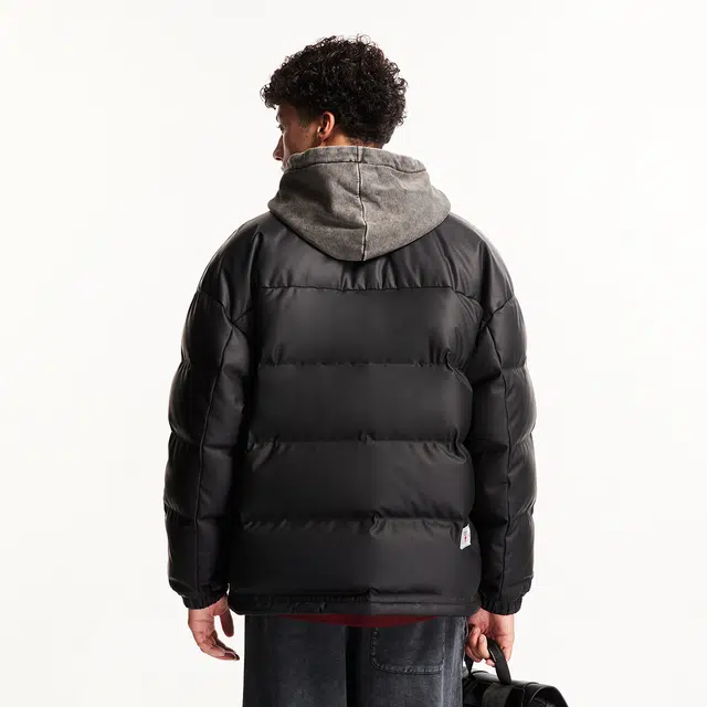 Jack Jones x NBA Chicago Bulls Black Puffer Jacket