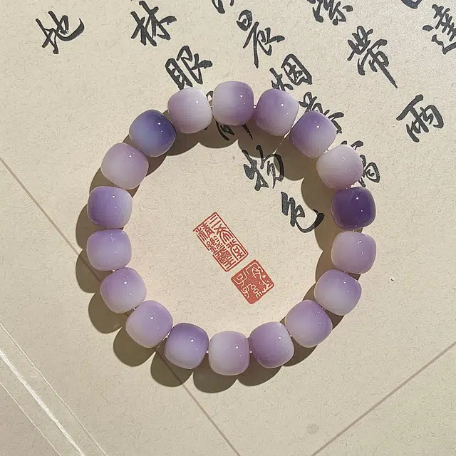 翡宇 远山黛 国潮新中式 绕指柔佛珠盘玩文玩 菩提根 手串 男女同款情侣款