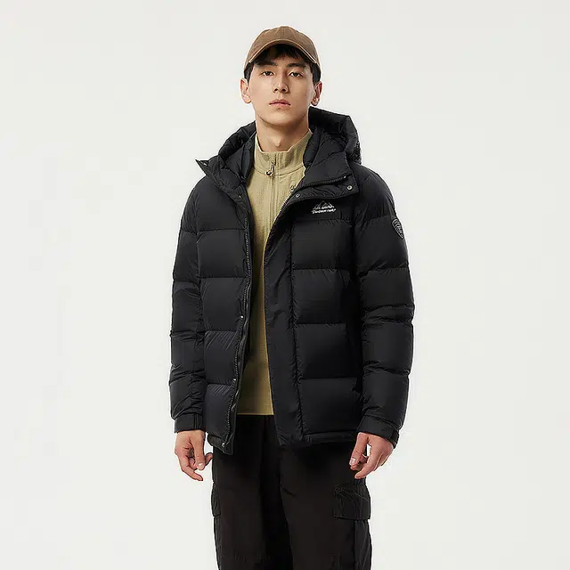 坦博尔 简约连帽休闲长袖羽绒服 男款