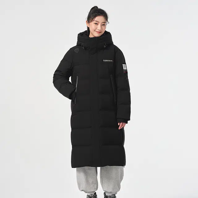 坦博尔 字母印花加厚长款羽绒服 男女同款
