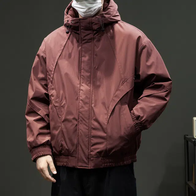 潮人榜 美式复古工装棉衣男冬季宽松大码连帽棉外套潮牌痞帅上衣棉服 男款