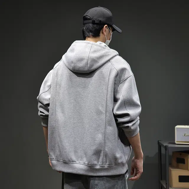 潮人榜 美式复古重磅工装外套男冬季宽松潮牌弹力运动连帽休闲上衣夹克 男款