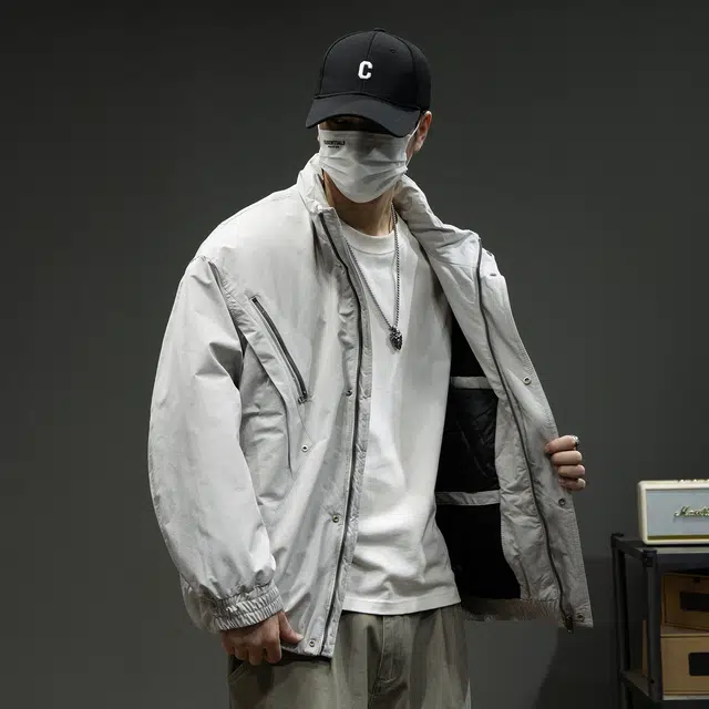 潮人榜 美式复古工装棉衣男冬季宽松外套潮牌痞帅户外运动防风棉服 男款