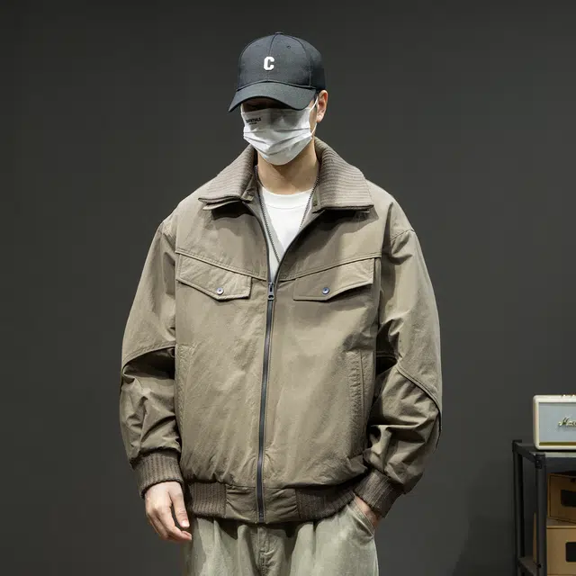 潮人榜 美式复古工装夹克男冬季宽松大码连帽棉衣外套潮休闲保暖上衣棉服 男款