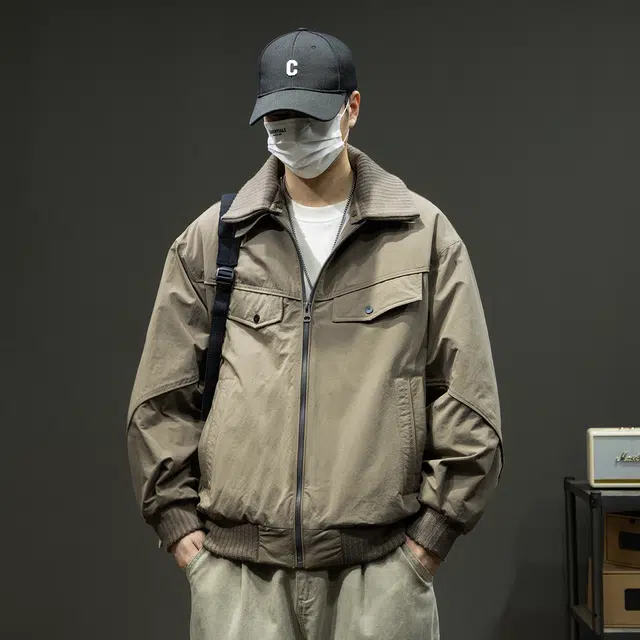 潮人榜 美式复古工装夹克男冬季宽松大码连帽棉衣外套潮休闲保暖上衣棉服 男款