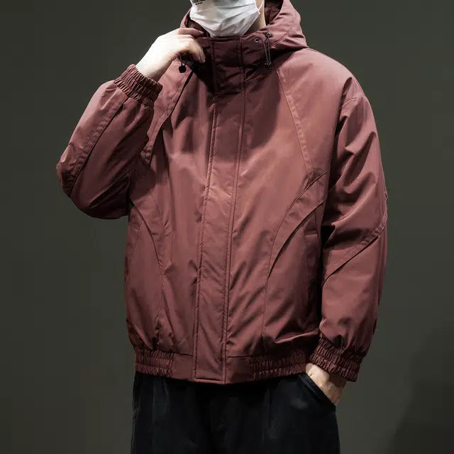 潮人榜 美式复古工装棉衣男冬季宽松大码连帽棉外套潮牌痞帅上衣棉服 男款