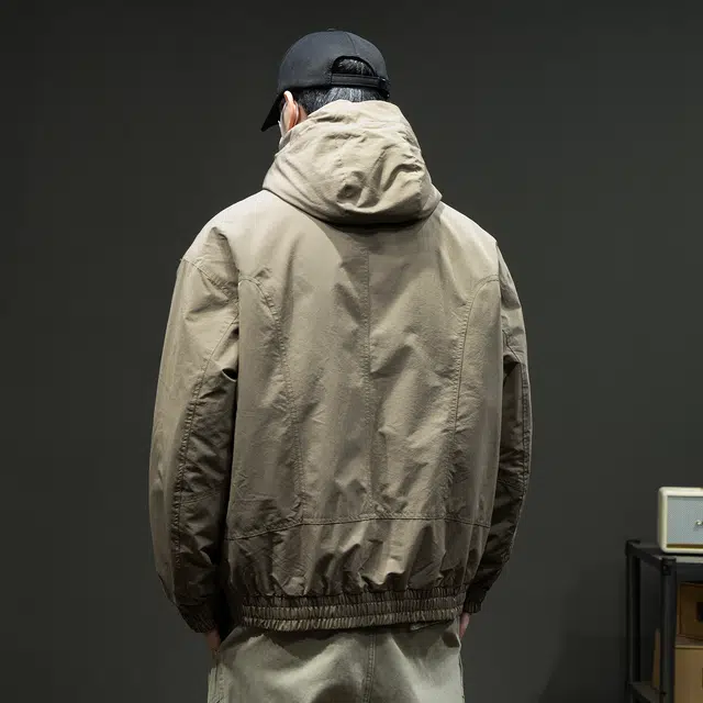潮人榜 美式复古工装棉衣男冬季宽松大码连帽外套潮牌痞帅运动防风所以棉服 男款