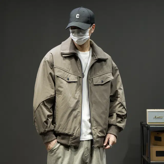 潮人榜 美式复古工装夹克男冬季宽松大码连帽棉衣外套潮休闲保暖上衣棉服 男款