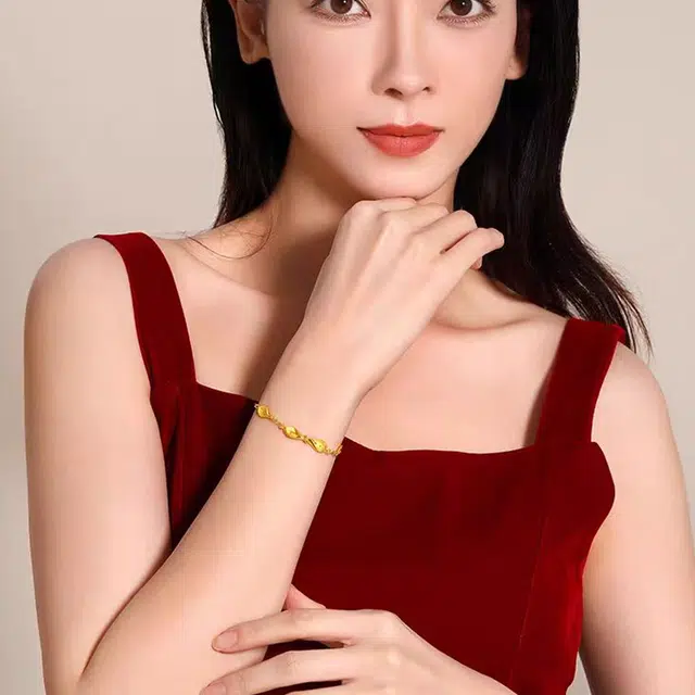 弗风树 日常小众通勤小巧气质端庄马蹄莲精致轻奢优雅贵气欧美风高级感 足金 一口价 手链 女款